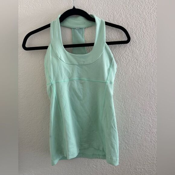 Lululemon Athletica Green Fitted Racerback Tank - Picture 1 of 6